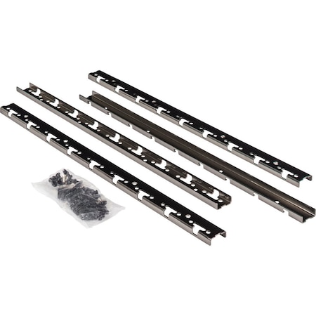 Hardware Resources Black Nickel STORAGE WITH STYLE Metal Pilaster Set for Pullout Baskets SWS-PILKITBN